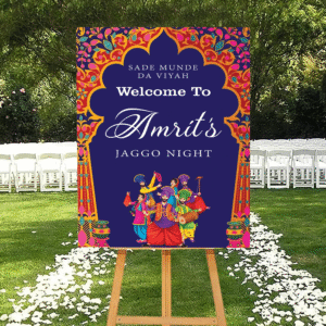 Indian Wedding Ceremony Welcome Board for Decoration