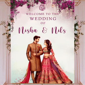 Indian Wedding Ceremony Welcome Board for Decoration
