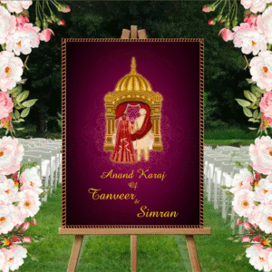 Indian Wedding Ceremony Welcome Board for Decoration