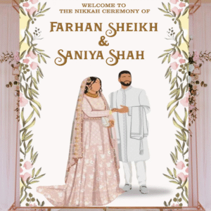 Indian Wedding Ceremony Welcome Board for Decoration