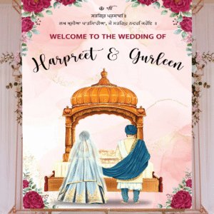 Indian Wedding Ceremony Welcome Board for Decoration