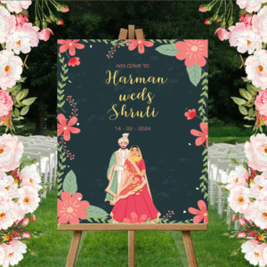 Indian Wedding Ceremony Welcome Board for Decoration