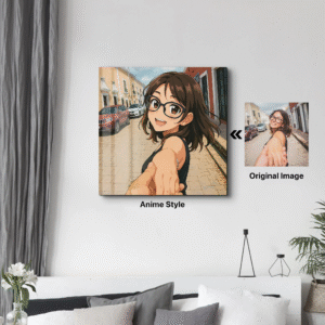 Custom Cartoon & Painting Simpson-Van Gogh-Ghibli-Anime-South Park Style For Your Personal Image - Tempered Glass Printing - Bespoke Product
