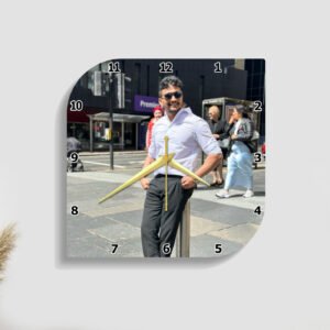 UV Acrylic Wall Clock - Leaf Shape