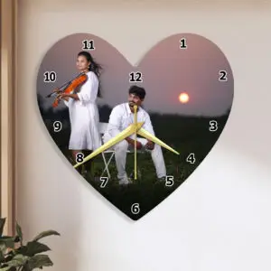 UV Acrylic Wall Clock -Love shape