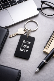 Custom acrylic rectangle keychain with engraved logo branding| lightweight and durable promotional gift - Image 2