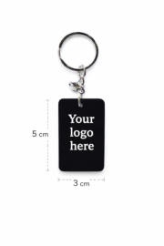 Custom acrylic rectangle keychain with engraved logo branding| lightweight and durable promotional gift - Image 3