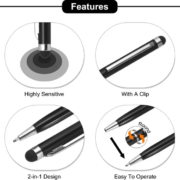 2-in-1 Metal Stylus Ballpoint Pen | Customised Pen with Name & Logo - Corporate Gift - Image 7