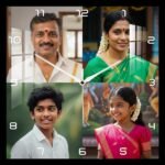 4 Photos Collage Square Acrylic Wall Clock