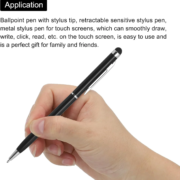 2-in-1 Metal Stylus Ballpoint Pen | Customised Pen with Name & Logo - Corporate Gift - Image 3