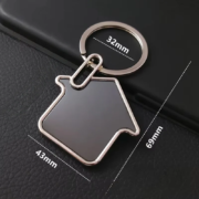 Metal Keychains -  Home shape - Image 3